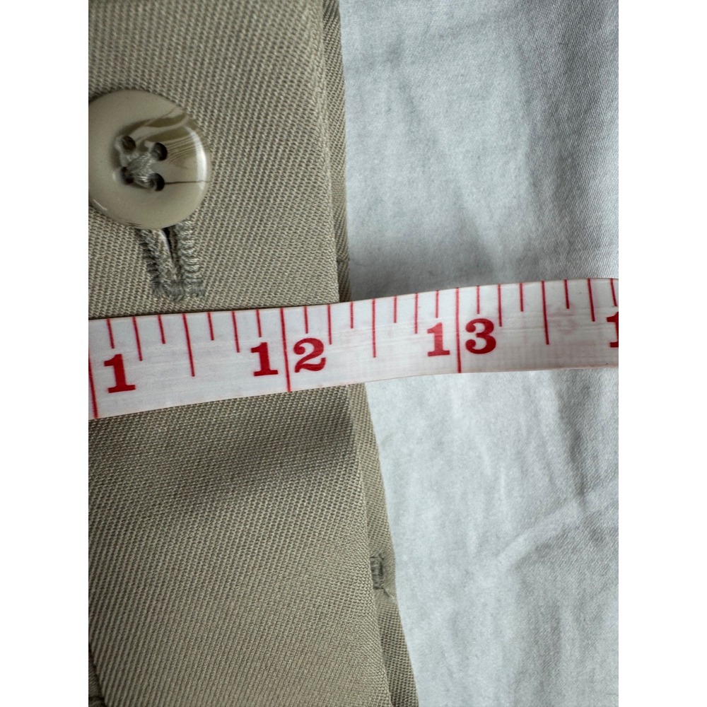 Saddlebred Mens Comfort Waist Straight Fit Dress Pants Parchment Beige 34x30 NEW - Picture 12 of 16